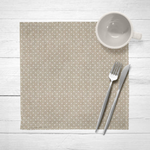 Pack de 2 serviettes Plumeti Blanc 100% coton 45x45 cm