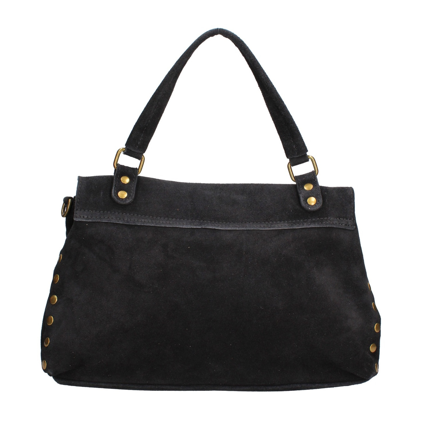 Borsa a mano da donna Made in Italy - Modello Zelia Elite - Pelle scamosciata - 37.0 x 22.0 x 15.0 cm