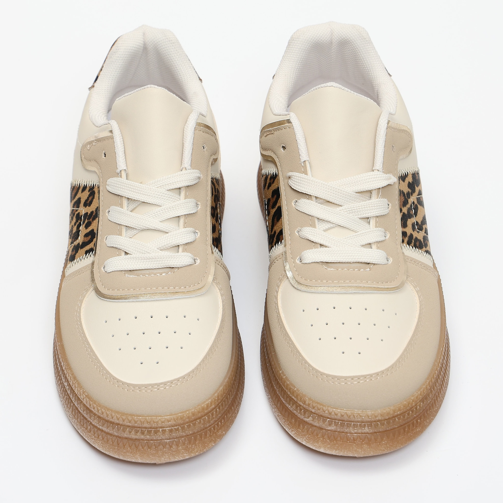 Sneakers in simil pelle multicolore