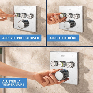 Pack douche encastrée Precision SmartControl avec Vitalio SmartActive 310 Cube