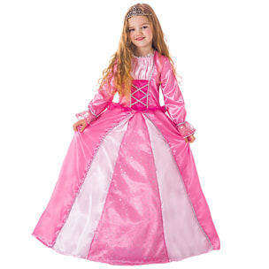 Abito Costume Carnevale Principessa Delle Favole Rosa Bambina