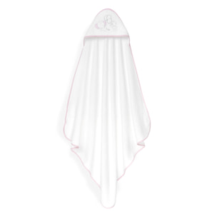 Capa Baño 1X1 Mod Oso Elefante Globos+Gorro Bco/Rosa