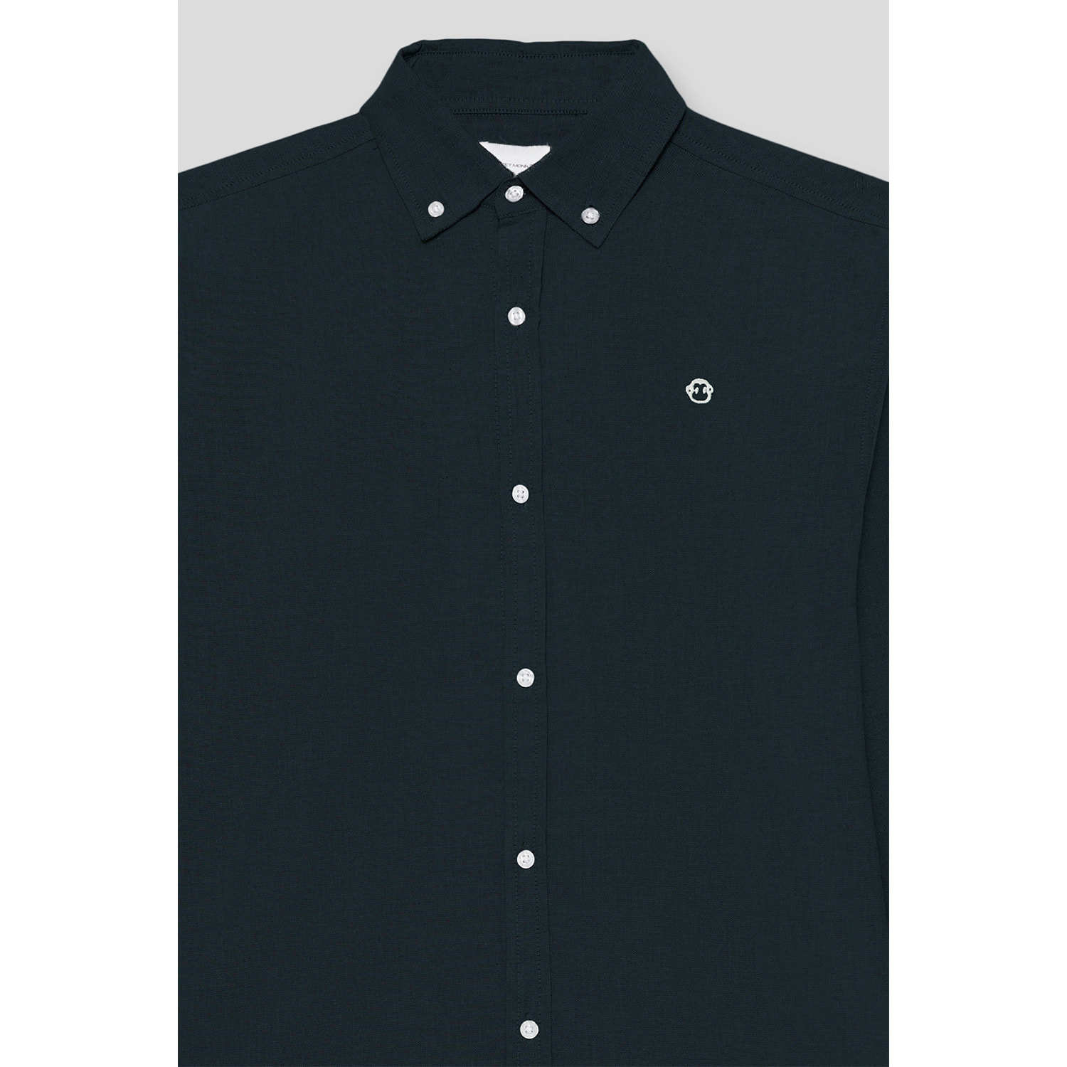 Polo Niño Manga Larga de Punto Camisa 100 % Algodón Color Blanco, Cuello Button-Down, Botones Frontales, Logo Bordado | Color: Marino | Street Monkey