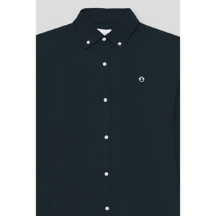 Polo Niño Manga Larga de Punto Camisa 100 % Algodón Color Blanco, Cuello Button-Down, Botones Frontales, Logo Bordado | Color: Marino | Street Monkey
