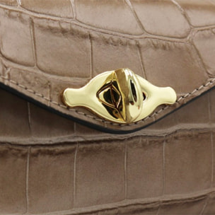 Cartera Cheval Firenze Marlon Croc Taupe