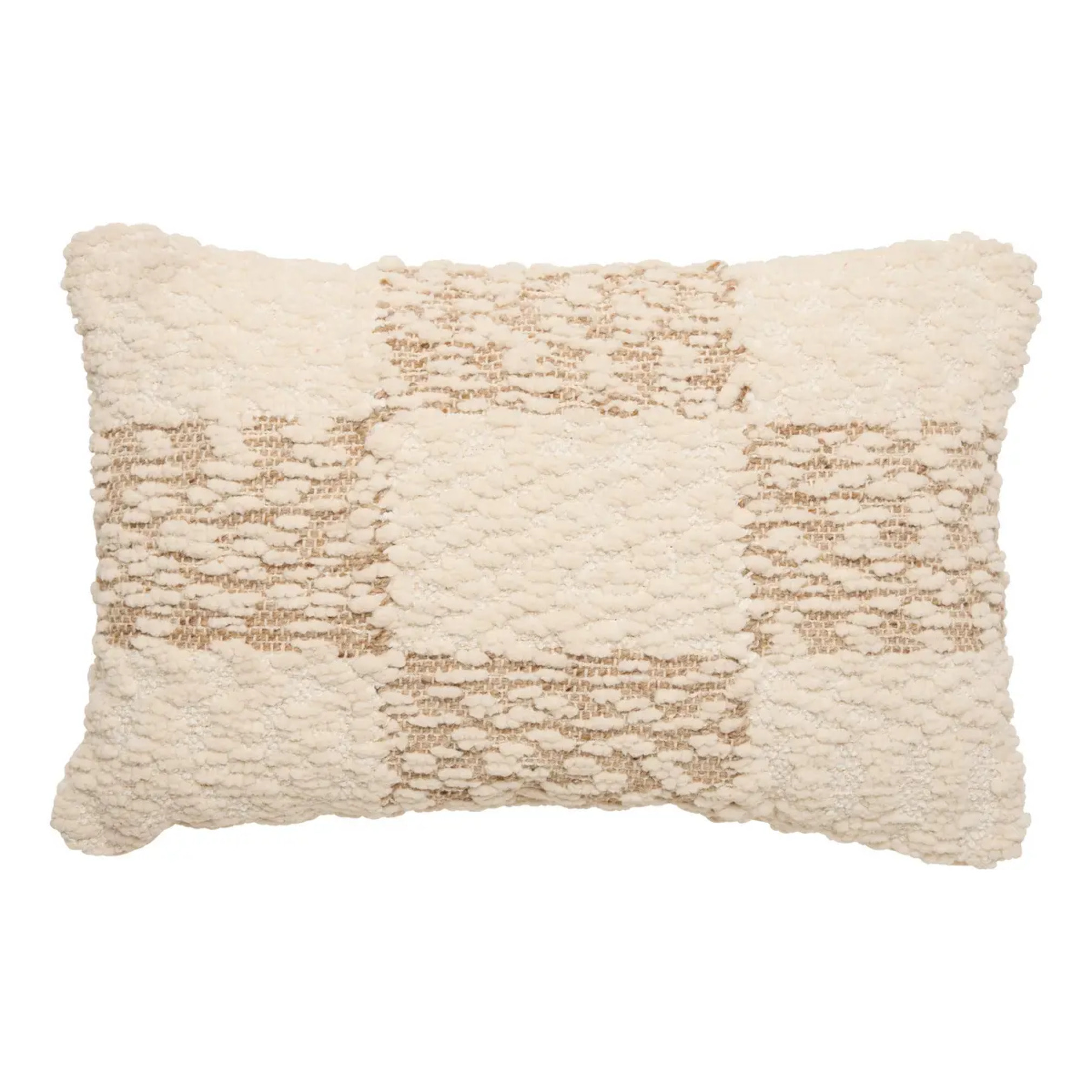 Coussin Ameya rectangulaire 38x58cm beige