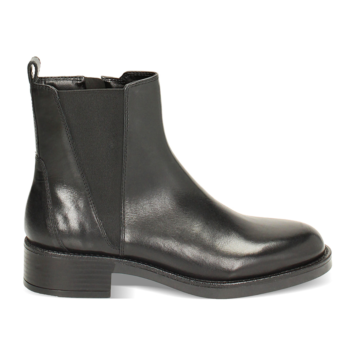 Botines chelsea negros de cuero