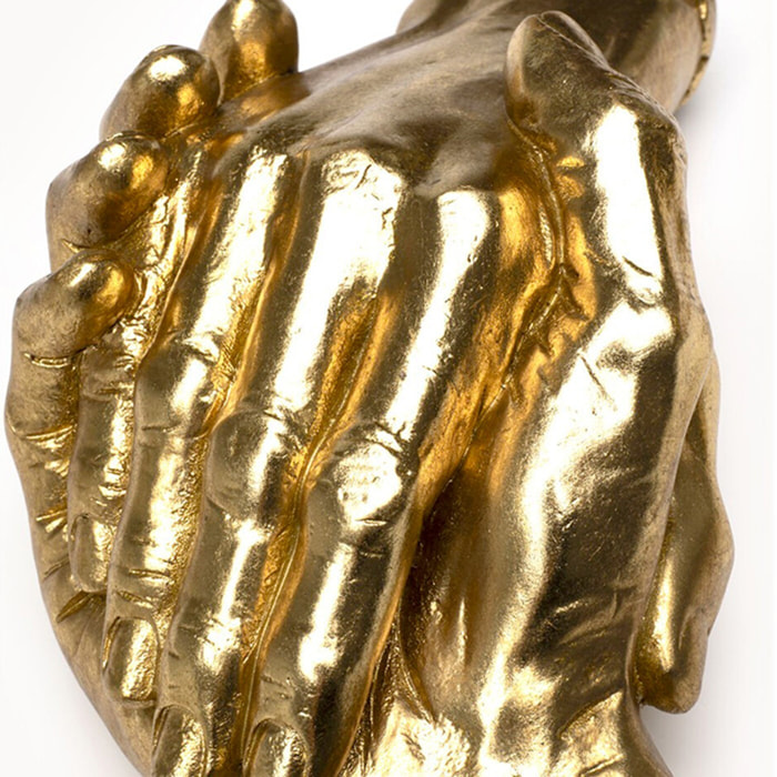 Déco poignée de mains dorée 25cm Kare Design
