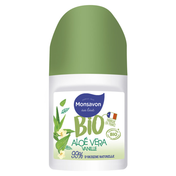 Pack de 3 - MONSAVON Déodorant Femme Bio Aloe Vera Vanille Bille 50ml