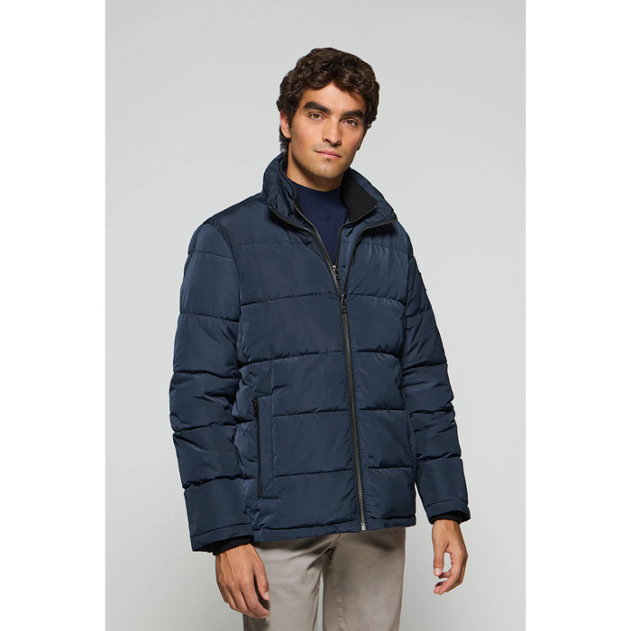 Chaqueta Brooklyn acolchada azul marino con detalle en la manga
