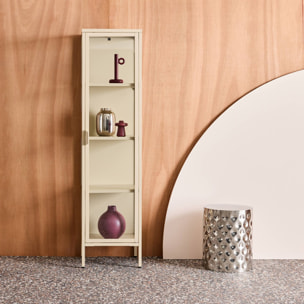 Buffet de rangement acier et verre trempé 1 porte 160cm ARKANSAS