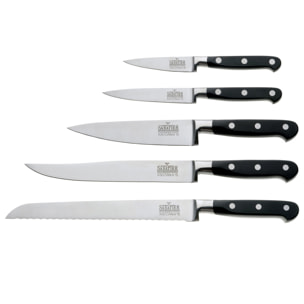 V Sabatier Rock - Blocco da 5 pezzi con affilatore