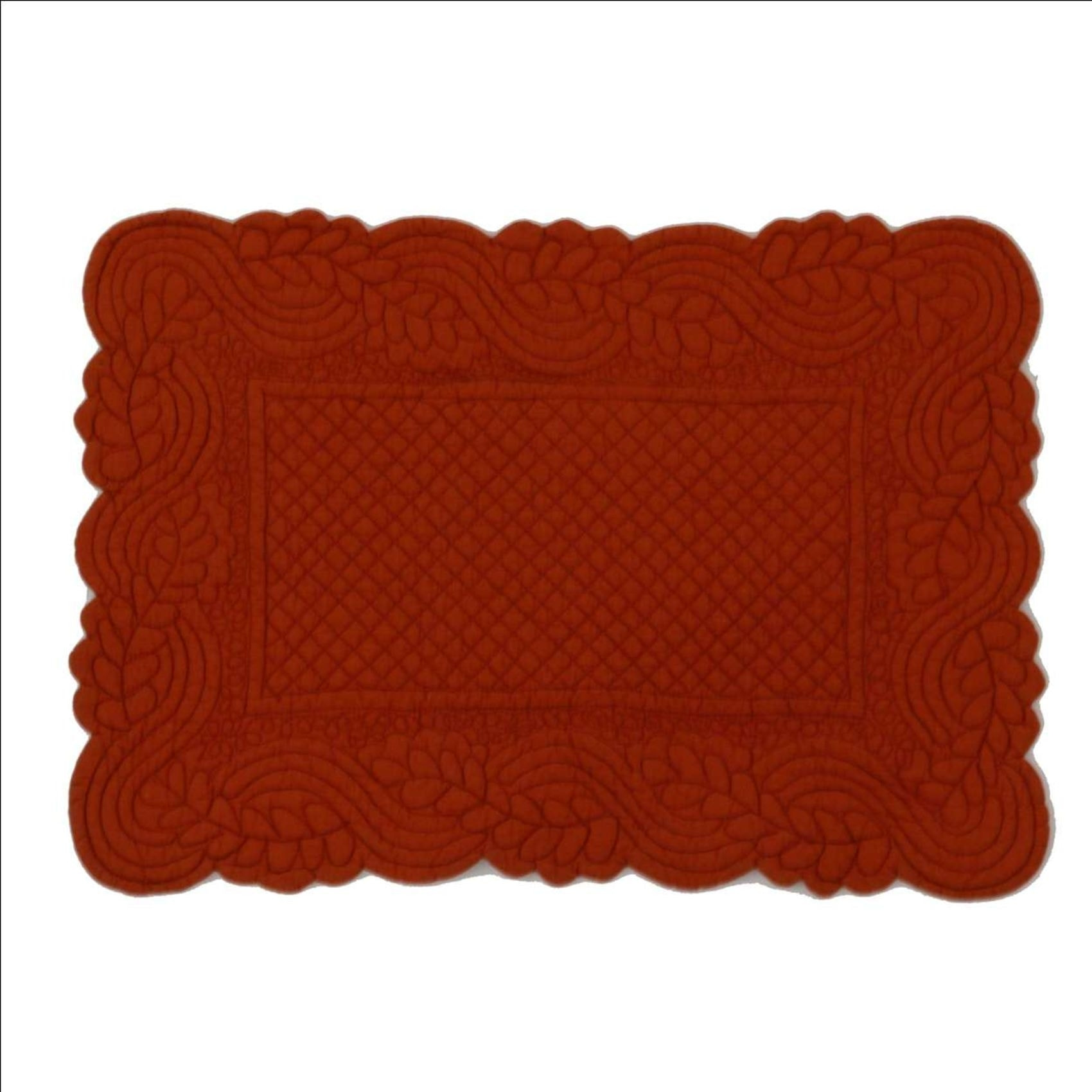 Set de table morphée coton matelassé - Brique