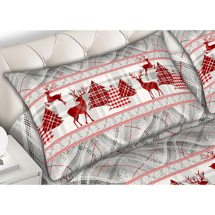 Completo Lenzuola In Calda Flanella Made in Italy Tirolo