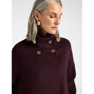 Elena Mirò - Cappotto in double misto lana - Bordeaux