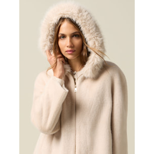 Oltre - Parka corto con cappuccio - Bianco