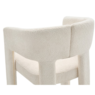 Gaspard - lot de 2 fauteuils en tissu bouclette - Beige