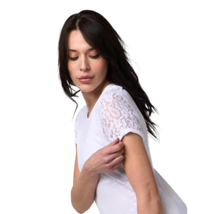 T-shirt a maniche corte da donna Leone Lace