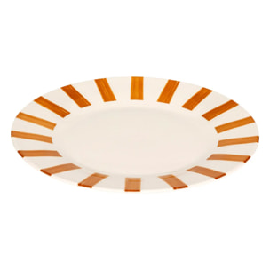 Lot de 6 assiettes plates Cheri jaune D26,8xH2,3cm