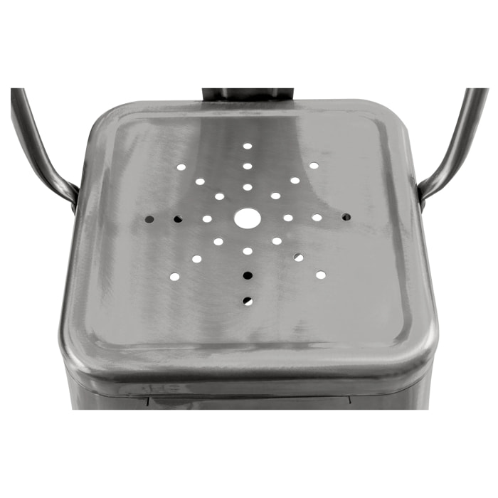 Lot de 2 chaises pour îlot central 67 cm en métal chrome - Indus