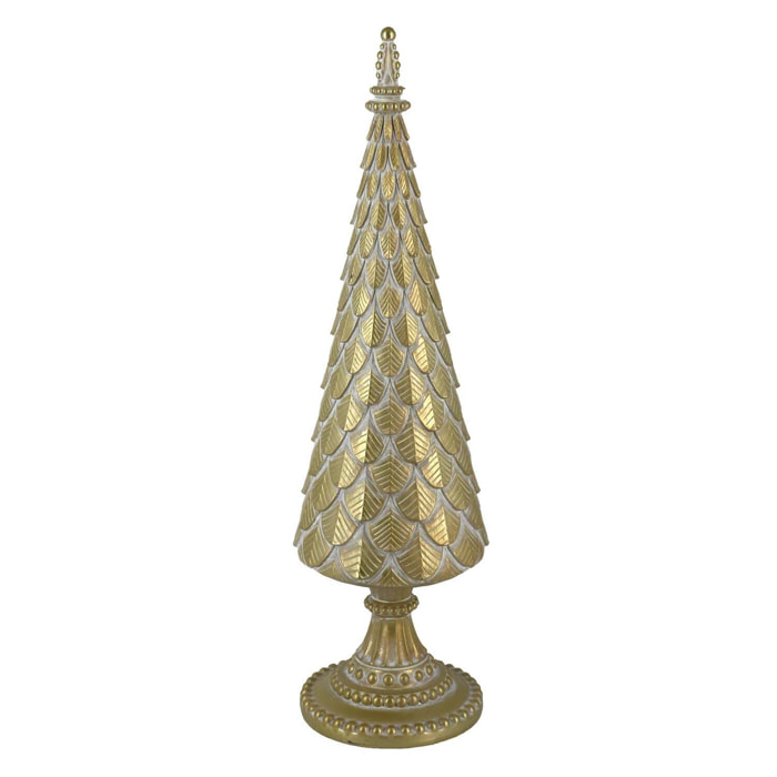 Albero di Natale in resina oro cm12x12h42
