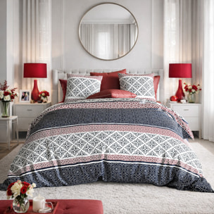 Parure de couette + 2 taies coton sergio