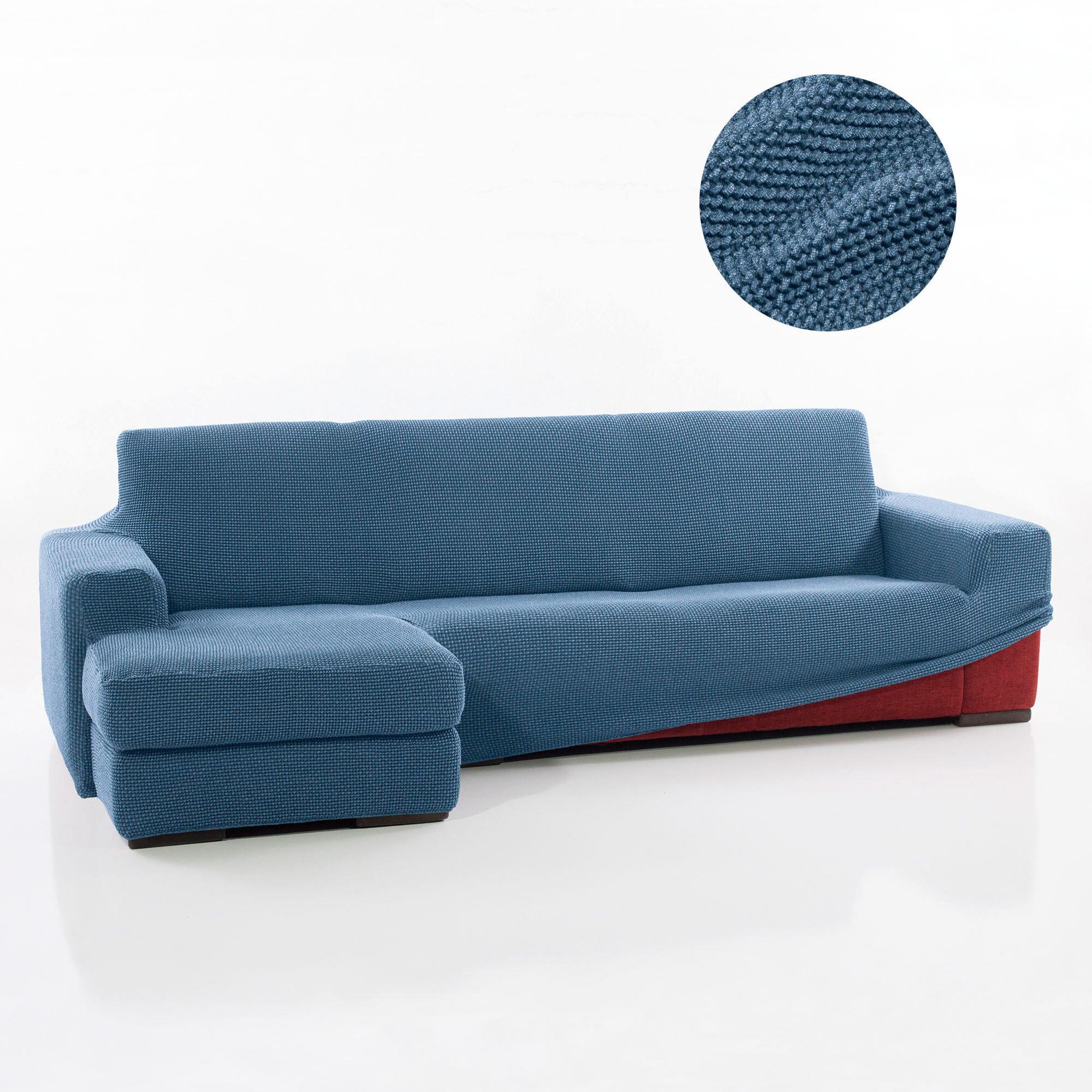 Funda para Chaise Longue izquierdo (visto de frente) brazo largo SÚPER ELÁSTICA modelo HELENA