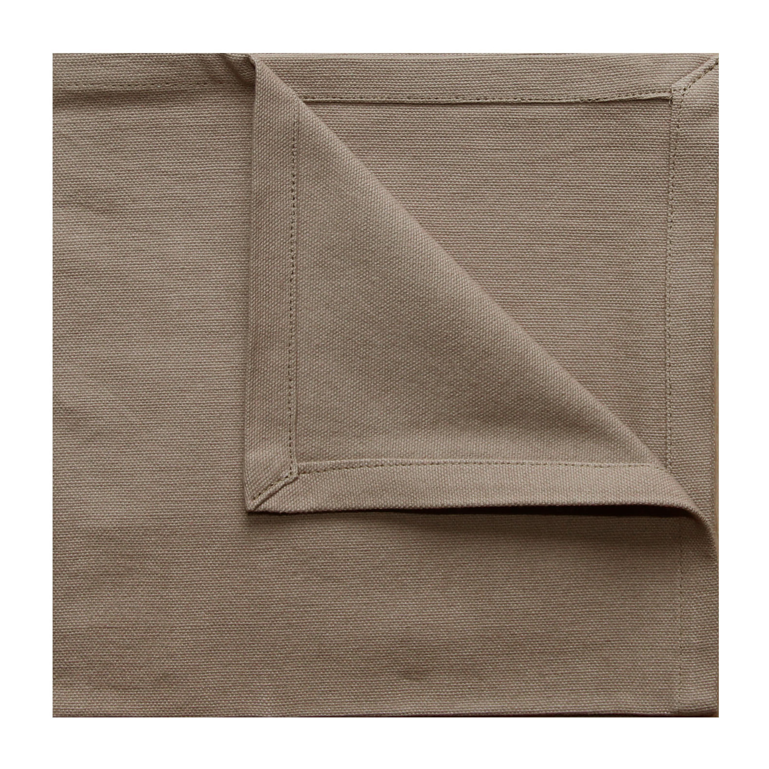 Serviette de table unie et colorée - Beige foncé