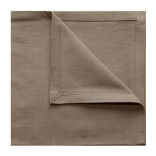 Serviette de table unie et colorée - Beige foncé