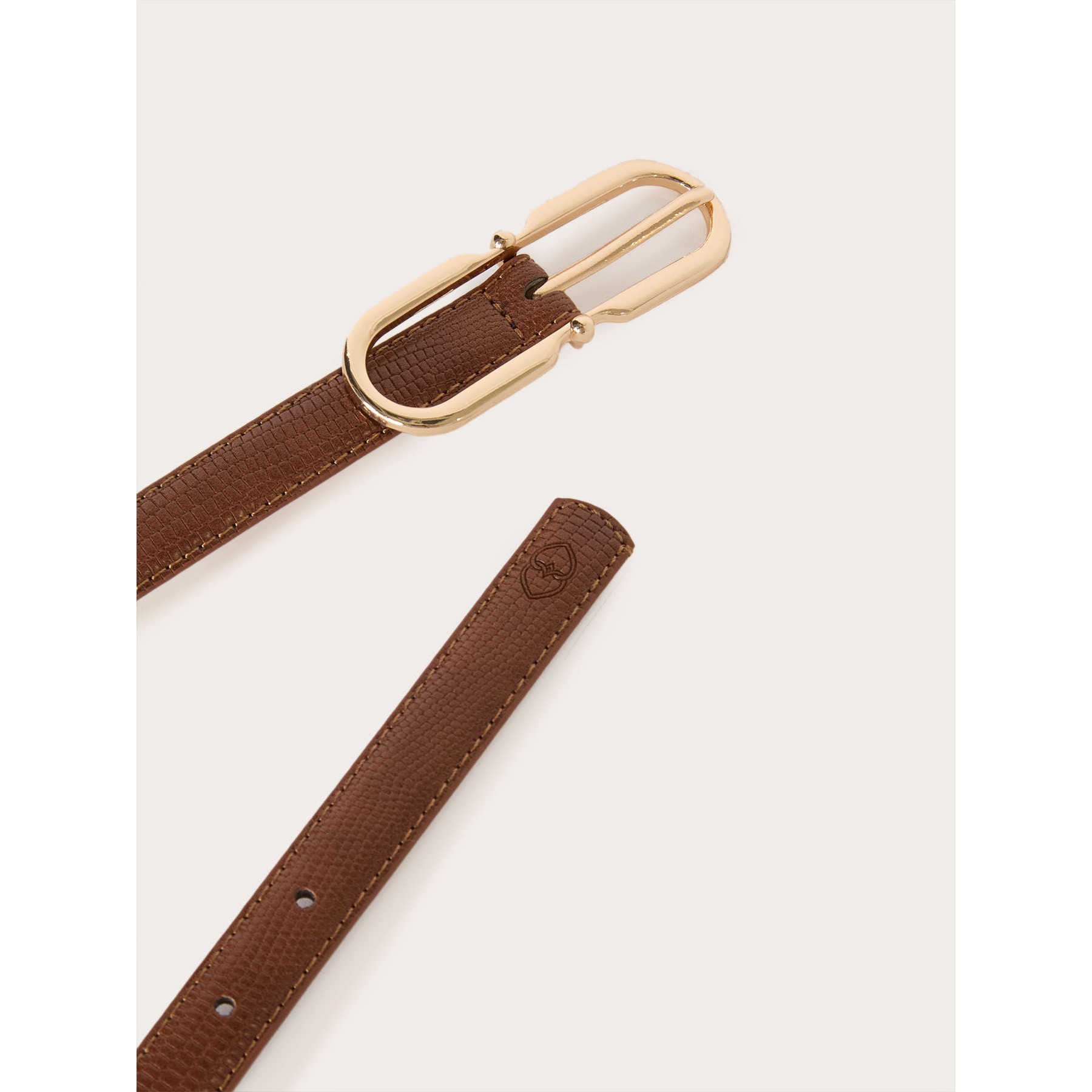 Motivi - Cintura lizard con fibbia - Marrone