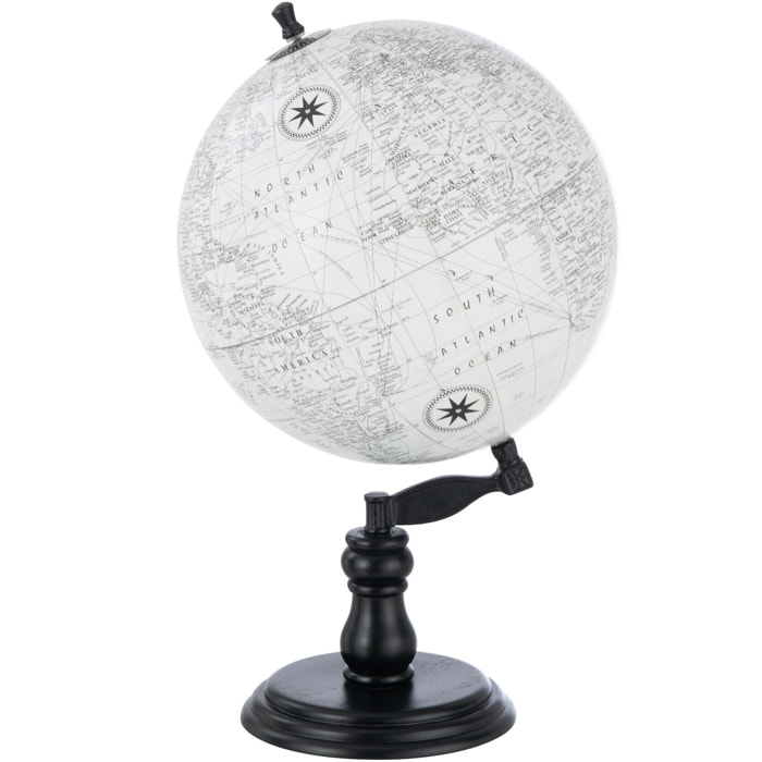 J-Line globe Sur Pied - bois - gris/noir - large