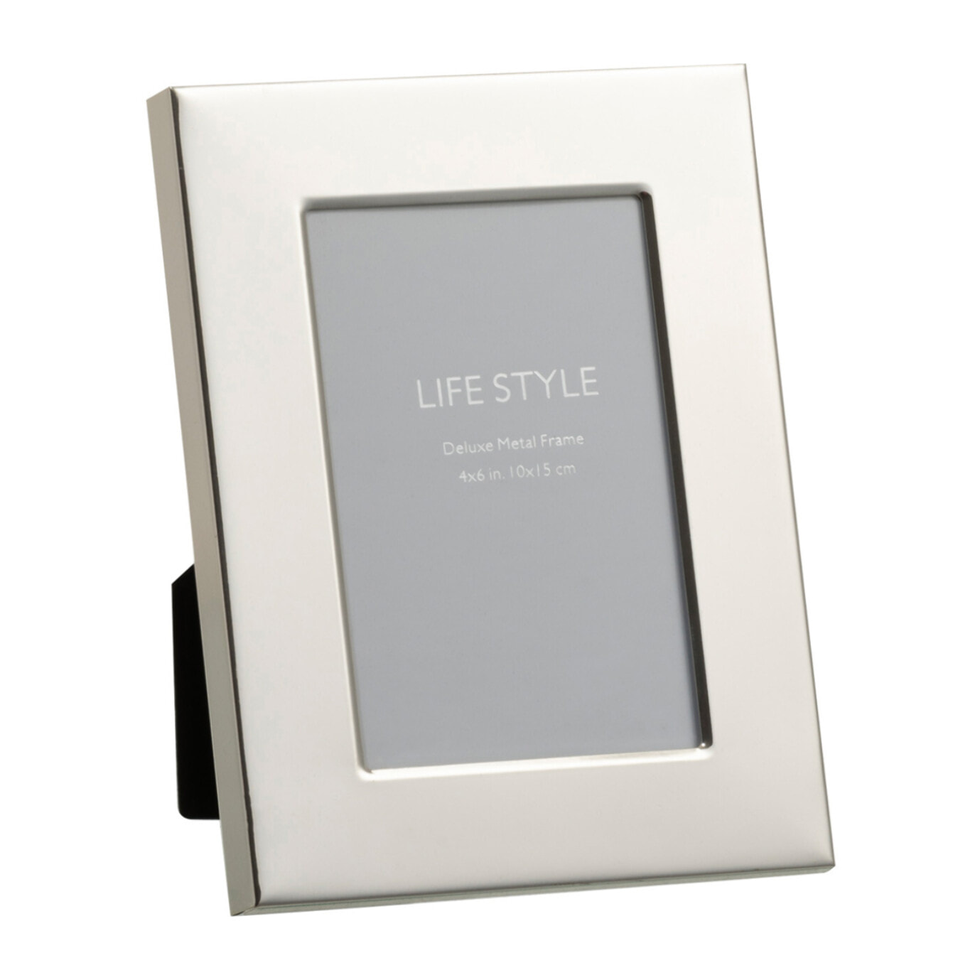 J-Line Cadre Photo Bord Large 10X15 Metal Argent Small