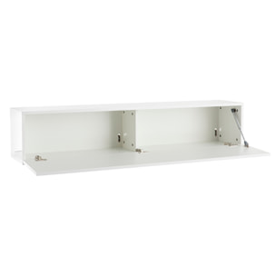 Élément mural TV horizontal blanc laqué brillant L137.5 cm ETERNEL