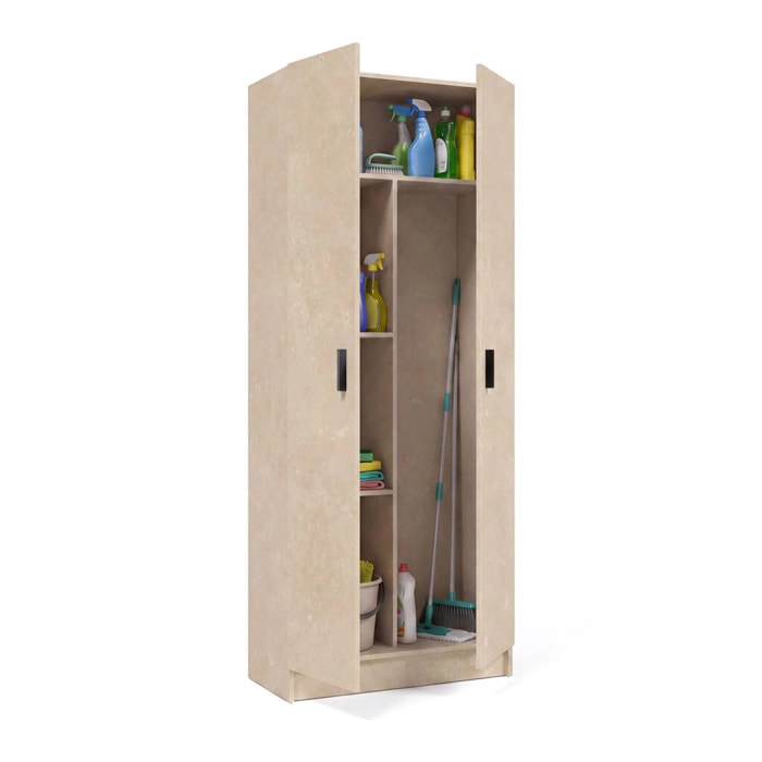 Armario de 2 puertas en efecto microcemento beige 73x180 cm Multi Useful 73 Microcemento Beige