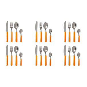 Service 24 couverts Excelsa – Fashion, Acier Orange