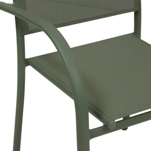 Fauteuil de jardin Piazza empilable vert laurier