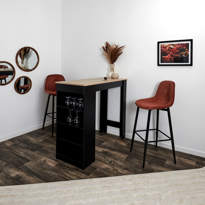 Chaise De Bar Cotele Scott Terra - Lot de 2