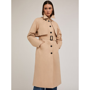 Motivi - Trench monopetto in tessuto tecnico - Beige