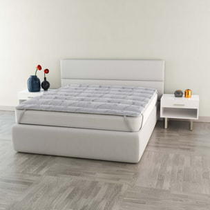 TOPPER TRAPUNTATO TENCEL CON ELASTICI - Made in Italy