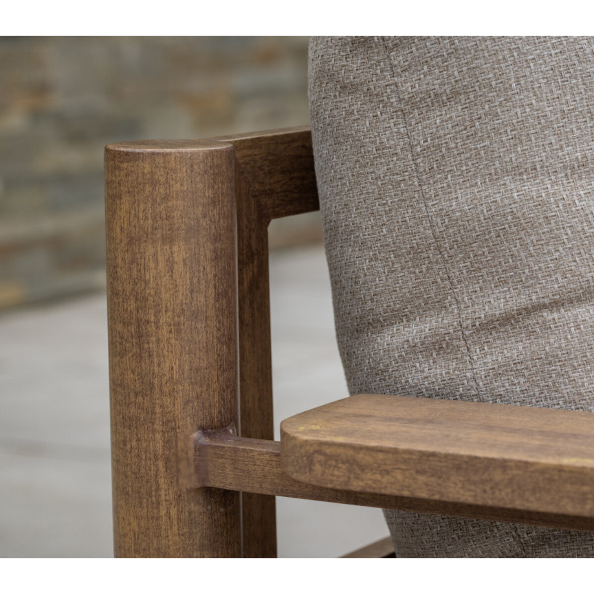 Salon de jardin en aluminium - 5 places - effet bois - AVIGNON