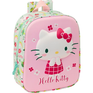Mochila guarderia 3d bolsillo red hello kitty