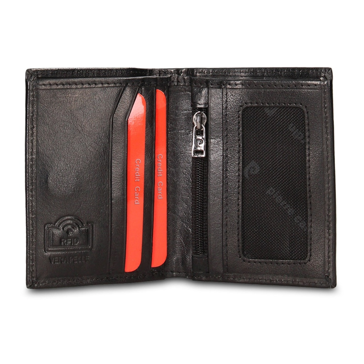 Portafoglio uomo in vera pelle - Modello Erevan Nova - Casual - 8.0 x 10.0 x 1.0 cm