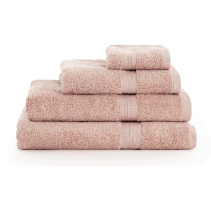 Parure de bain 100% coton peigné 650 gr Light Pink