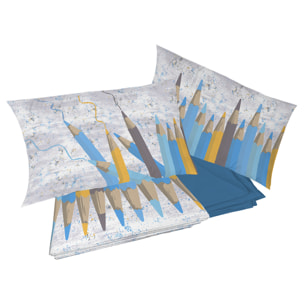 Completo letto matitoni azzurro