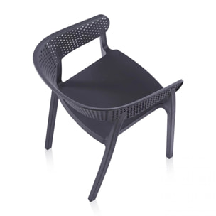 Pack 4 sillas de exterior Diza Antracita