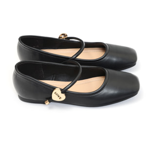 Ballerine in simil pelle con punta quadrata