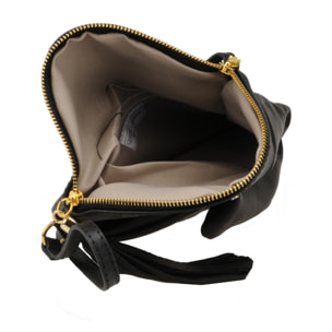 Borse Donna colore Nero-in pelle Made in Italy 18x20x2cm