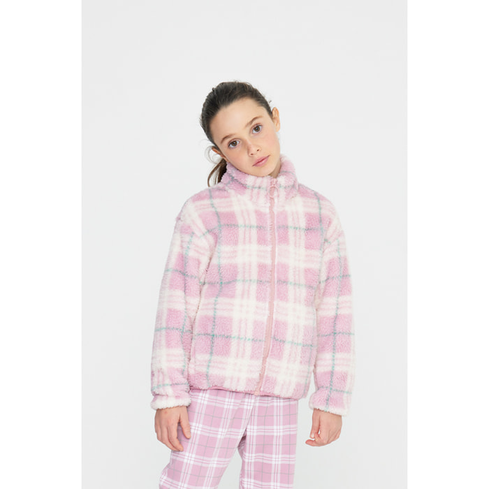 Giacca bambina nelly in eco pelliccia con zip Noidinotte