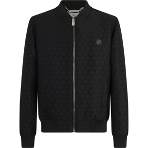 PHILIPP PLEIN Bomber Jacket Jacquard Monogram