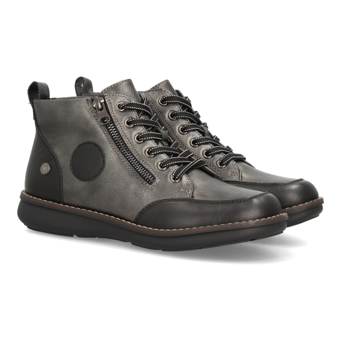 Botines casual mujer con cremallera lateral